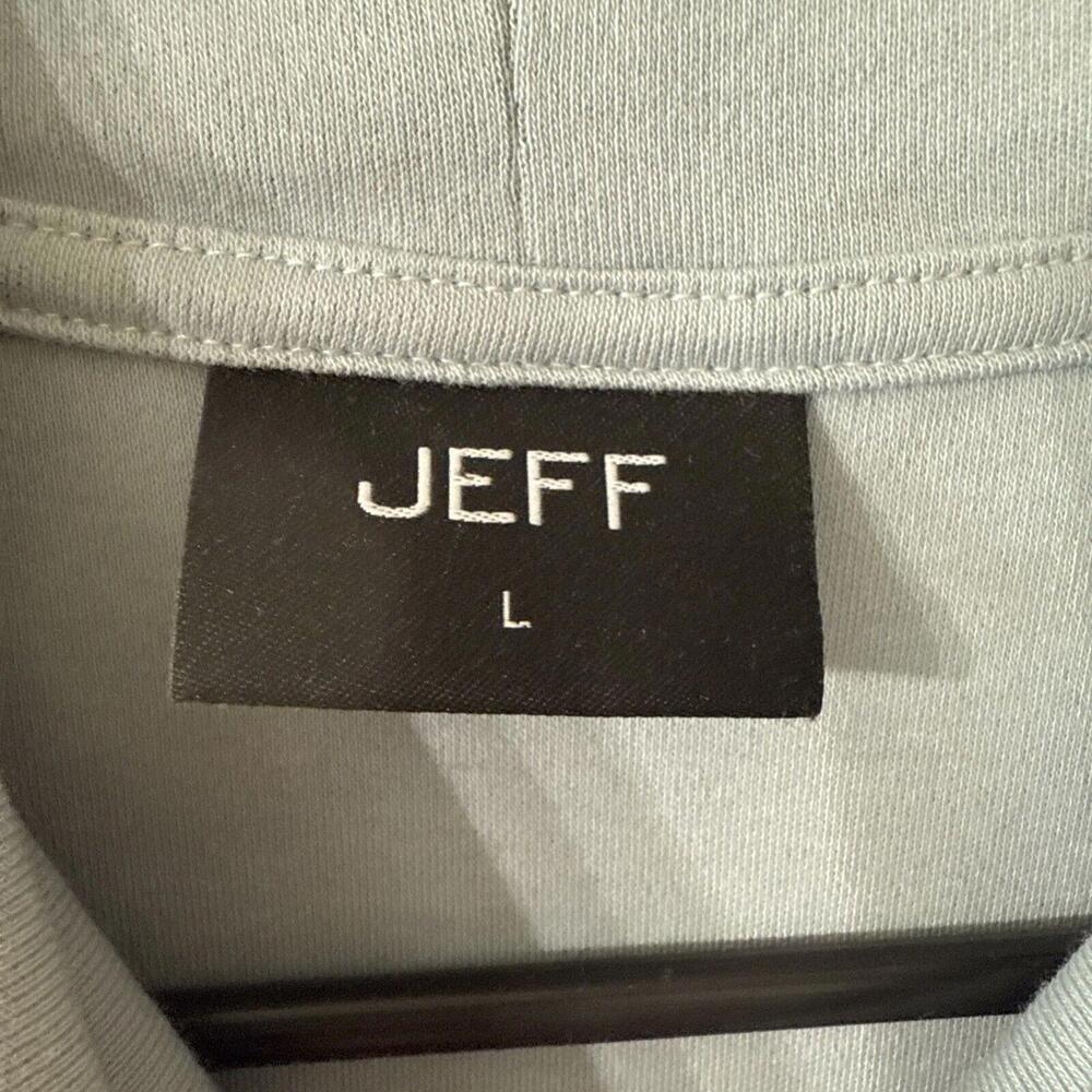 Jeff  100% Pima Cotton Turtleneck Mens Sz L Soft Blue Office Academia Layer Prep - Picture 2 of 6